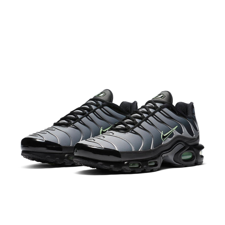 NIKE AIR MAX PLUS BLACK PARTICLE GREY VAPOUR GREEN