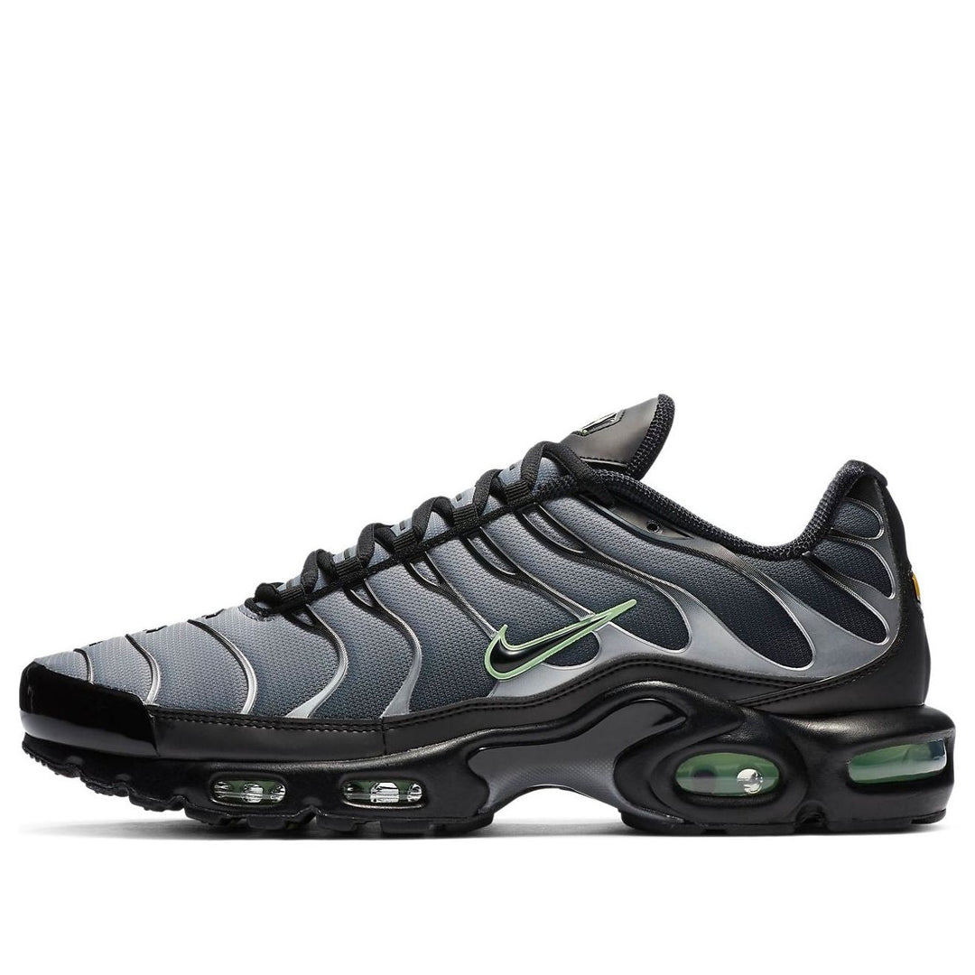NIKE AIR MAX PLUS BLACK PARTICLE GREY VAPOUR GREEN