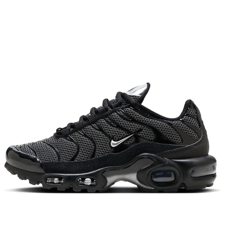 NIKE AIR MAX PLUS BLACK SUEDE SILVER WOMENS