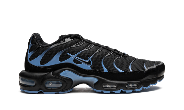 NIKE AIR MAX PLUS BLACK UNIVERSITY BLUE