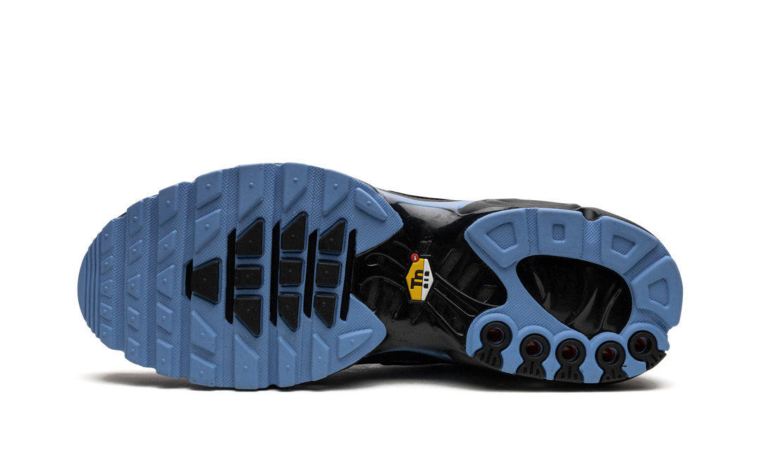 NIKE AIR MAX PLUS BLACK UNIVERSITY BLUE