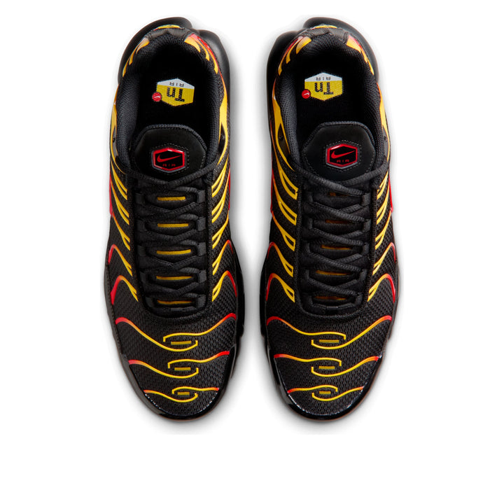 NIKE AIR MAX PLUS BLACK UNIVERSITY GOLD RED