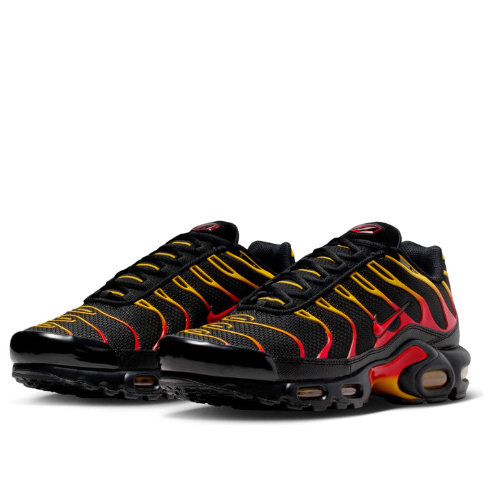 NIKE AIR MAX PLUS BLACK UNIVERSITY GOLD RED