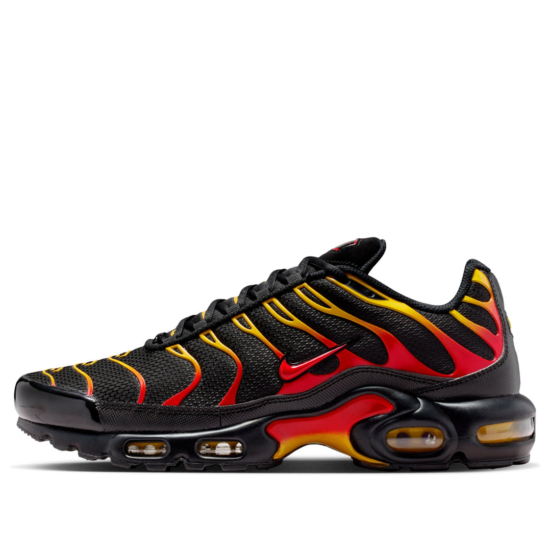 NIKE AIR MAX PLUS BLACK UNIVERSITY GOLD RED
