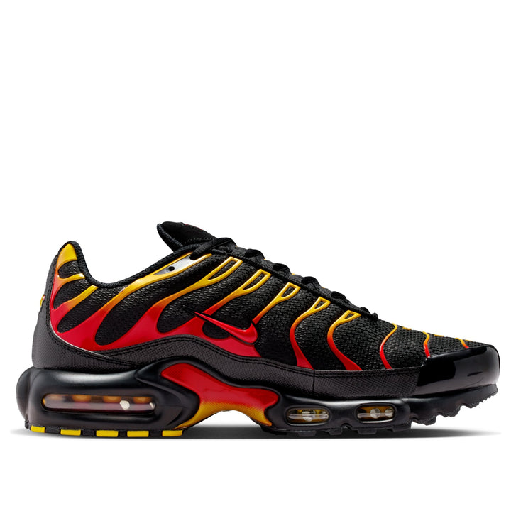 NIKE AIR MAX PLUS BLACK UNIVERSITY GOLD RED