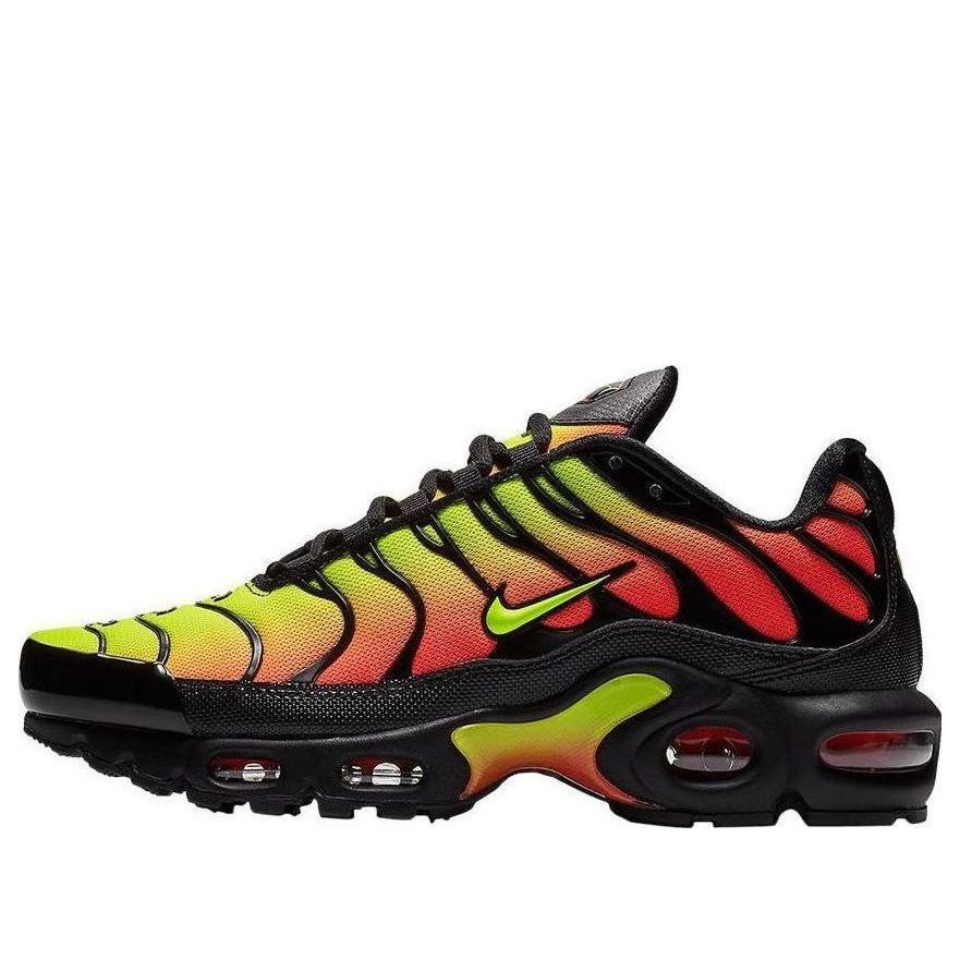 NIKE AIR MAX PLUS BLACK VOLT SOLAR RED (WOMEN&
