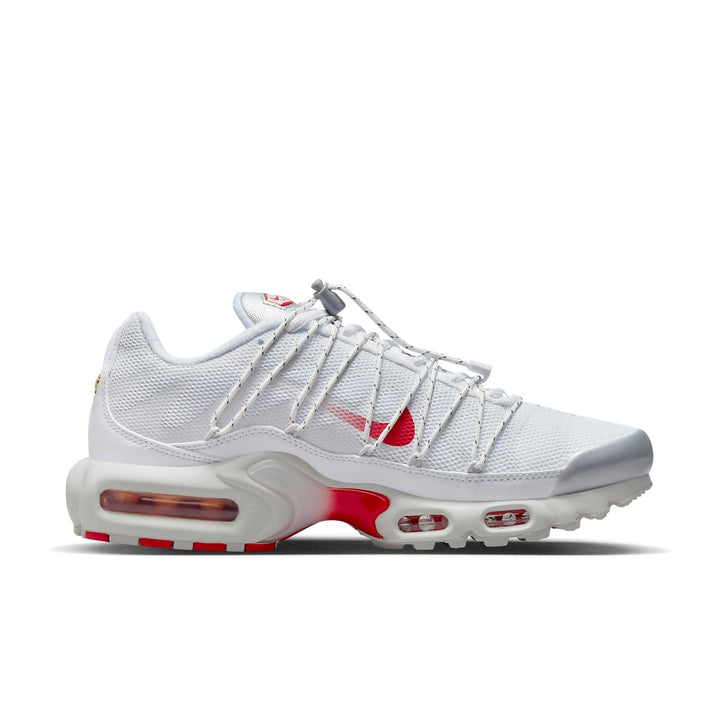 NIKE AIR MAX PLUS LACE TOGGLE WHITE UNIVERSITY RED WOMENS