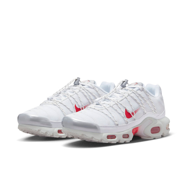 NIKE AIR MAX PLUS LACE TOGGLE WHITE UNIVERSITY RED WOMENS