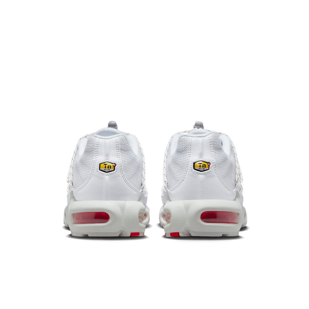 NIKE AIR MAX PLUS LACE TOGGLE WHITE UNIVERSITY RED WOMENS
