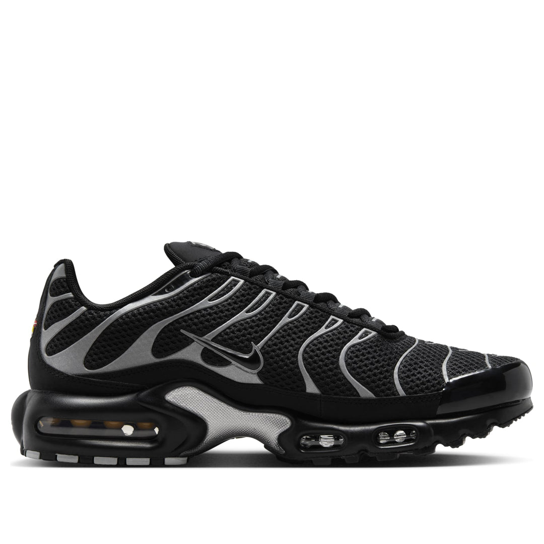 NIKE AIR MAX PLUS PREMIUM BLACK REFLECTIVE SILVER
