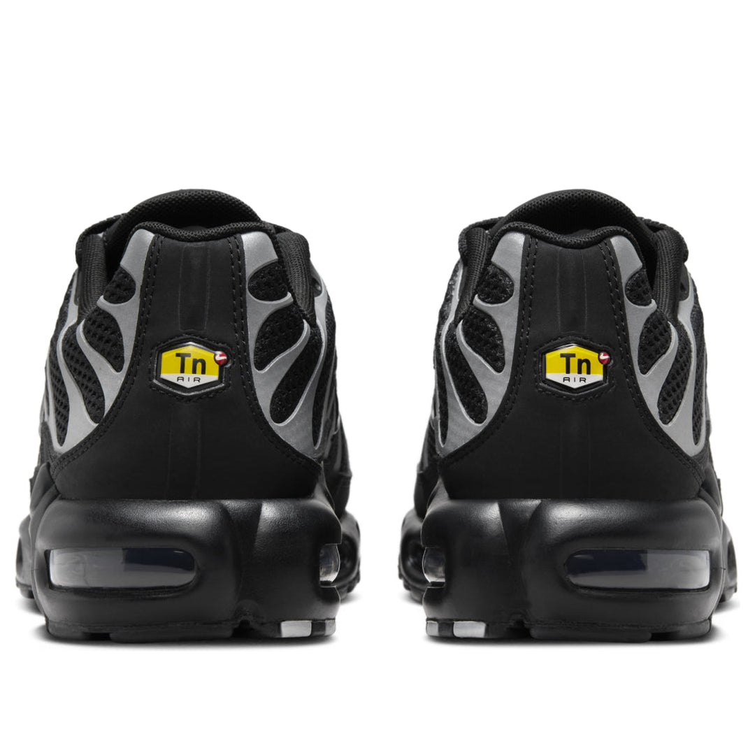 NIKE AIR MAX PLUS PREMIUM BLACK REFLECTIVE SILVER