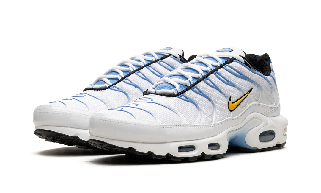 NIKE AIR MAX PLUS UNIVERSITY GOLD WHITE