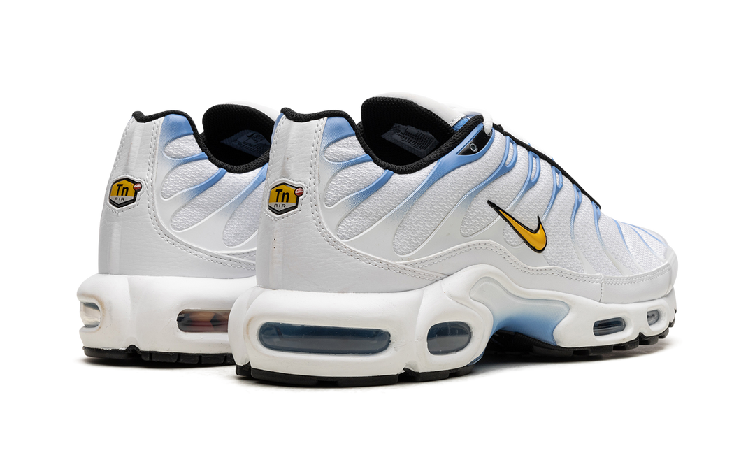 NIKE AIR MAX PLUS UNIVERSITY GOLD WHITE