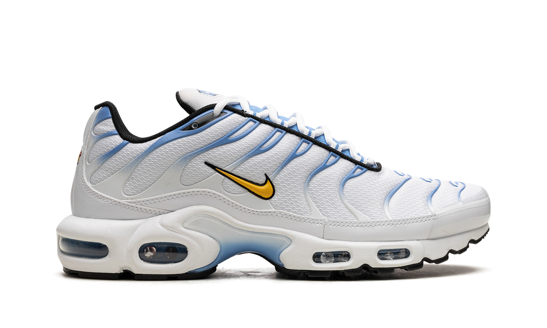 NIKE AIR MAX PLUS UNIVERSITY GOLD WHITE