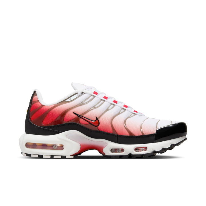 NIKE AIR MAX PLUS WHITE BLACK UNIVERSITY RED