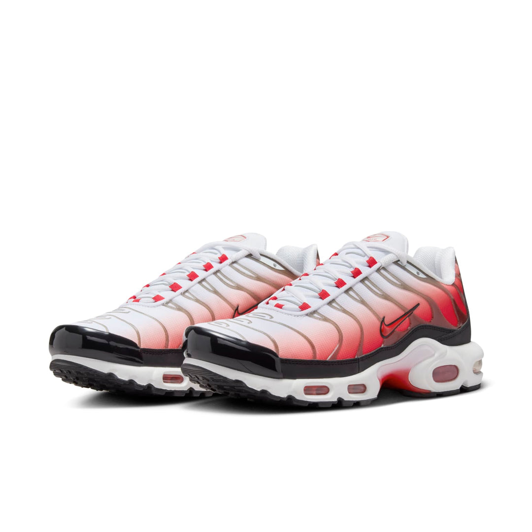 NIKE AIR MAX PLUS WHITE BLACK UNIVERSITY RED