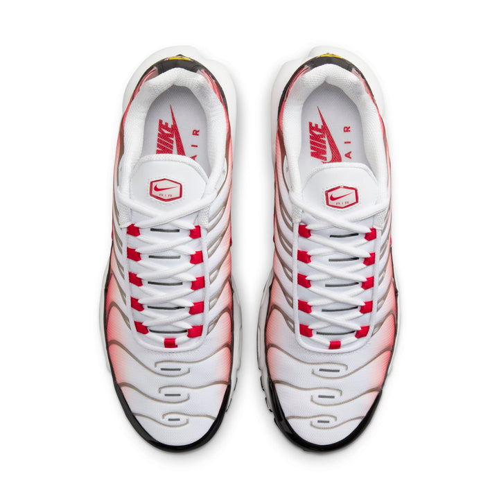 NIKE AIR MAX PLUS WHITE BLACK UNIVERSITY RED