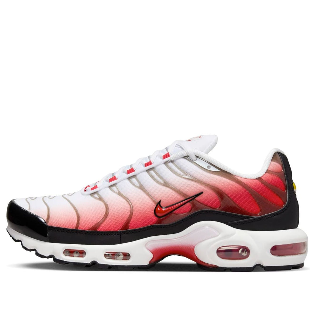 NIKE AIR MAX PLUS WHITE BLACK UNIVERSITY RED