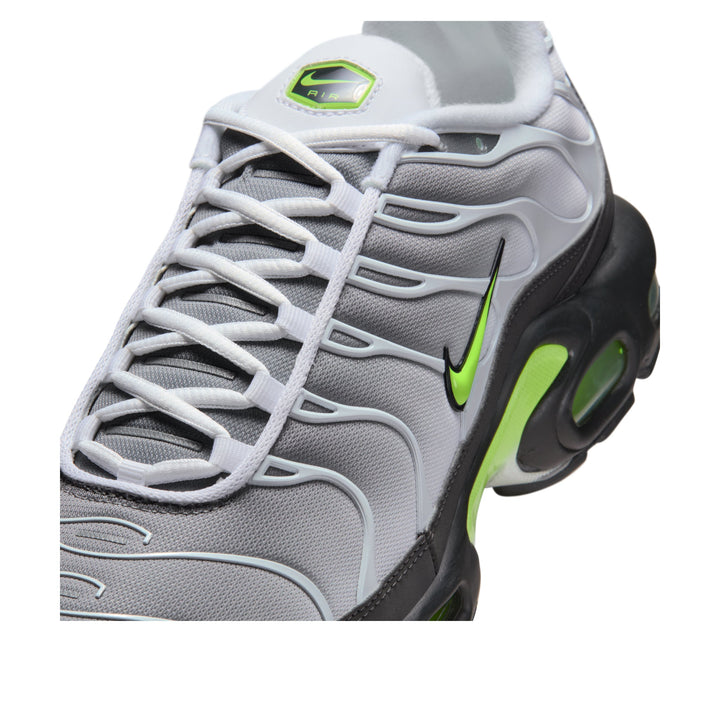 NIKE AIR MAX PLUS WHITE PEARL GREY NEON