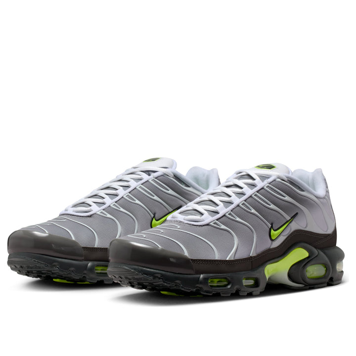 NIKE AIR MAX PLUS WHITE PEARL GREY NEON