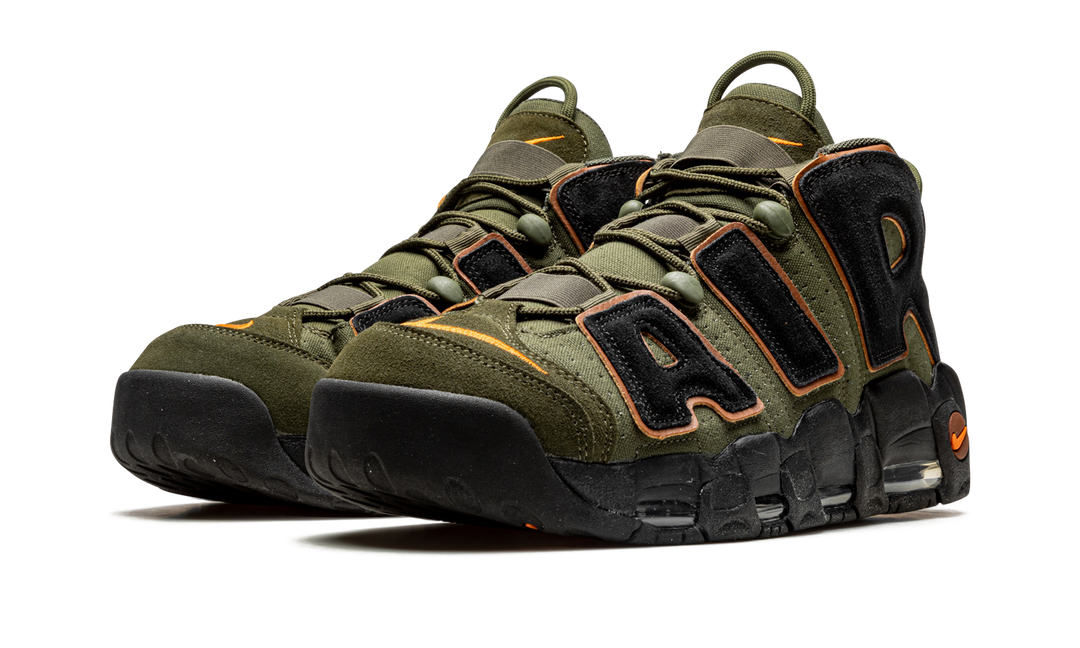 NIKE AIR MORE UPTEMPO 96 CARGO KHAKI &amp; BLACK