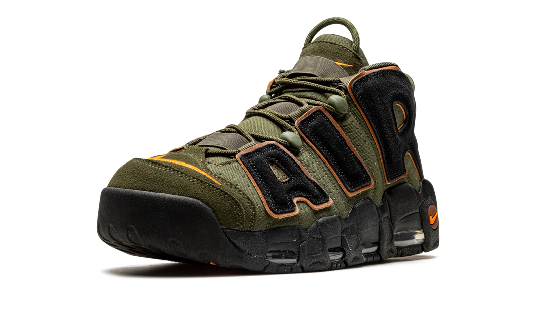 NIKE AIR MORE UPTEMPO 96 CARGO KHAKI &amp; BLACK