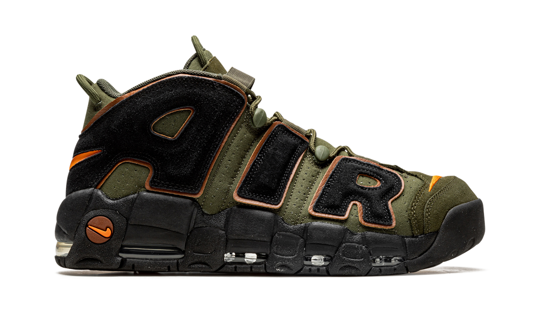 NIKE AIR MORE UPTEMPO 96 CARGO KHAKI &amp; BLACK