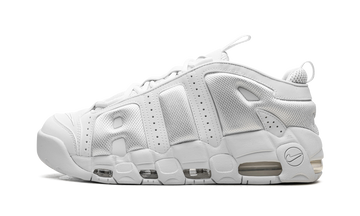 NIKE AIR MORE UPTEMPO LOW TRIPLE WHITE — Stock
