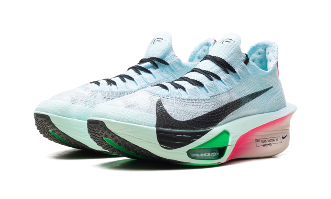 NIKE AIR ZOOM ALPHAFLY NEXT% 3 GLACIER BLUE MINT FOAM GREEN SHOCK BLACK WOMENS