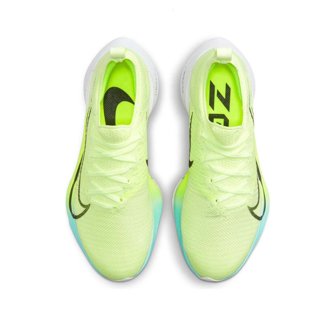 NIKE AIR ZOOM TEMPO NEXT% FLYKNIT VOLT LIGHT BLUE WOMENS