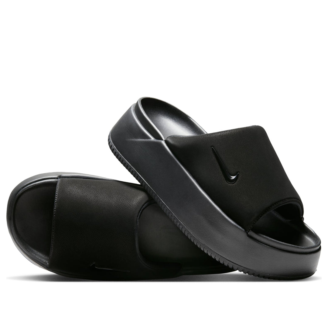 NIKE CALM ELEVATION SLIDE TRIPLE BLACK WOMENS