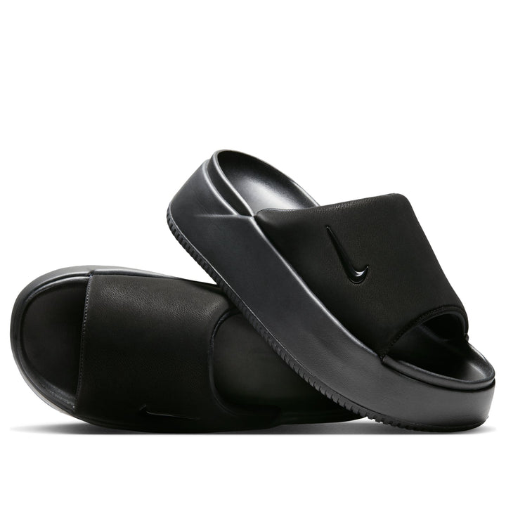 NIKE CALM ELEVATION SLIDE TRIPLE BLACK WOMENS