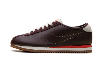 NIKE CORTEZ BURGUNDY CRUSH PERFORATED SWOOSH WOMENS — Stock
