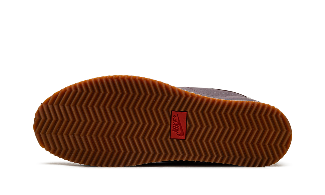 NIKE CORTEZ BURGUNDY CRUSH PERFORATED SWOOSH WOMENS