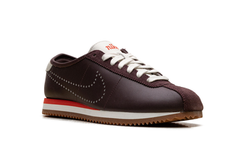 NIKE CORTEZ BURGUNDY CRUSH PERFORATED SWOOSH WOMENS — Stock