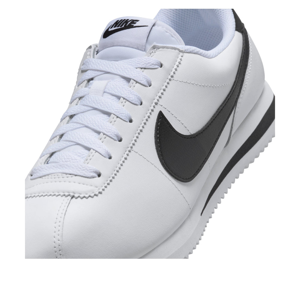 NIKE CORTEZ LEATHER WHITE BLACK (WOMEN'S) — Stock #2