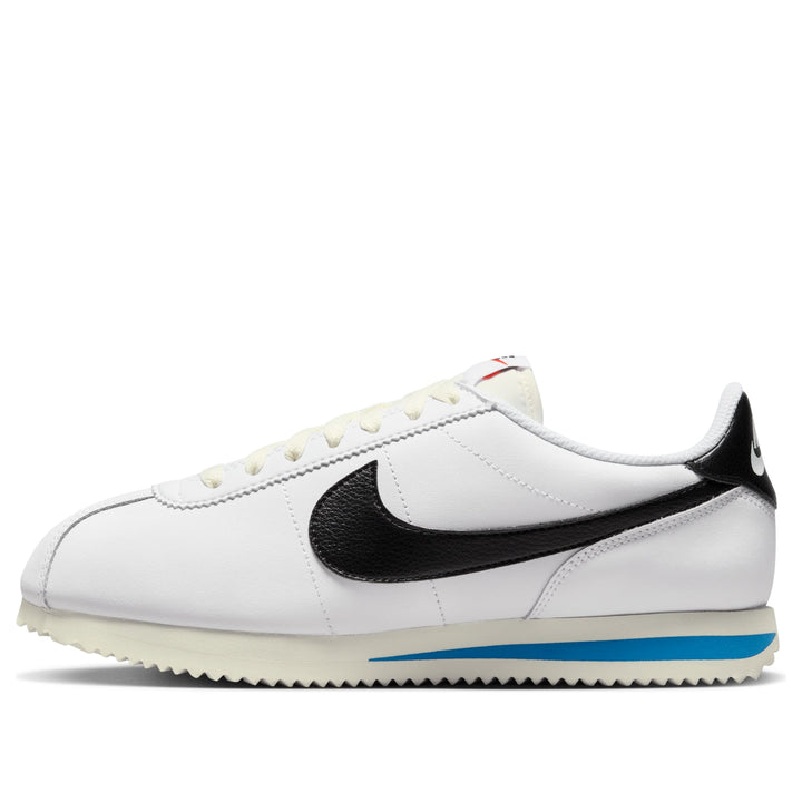 NIKE CORTEZ WHITE BLACK LIGHT PHOTO BLUE (WOMEN&