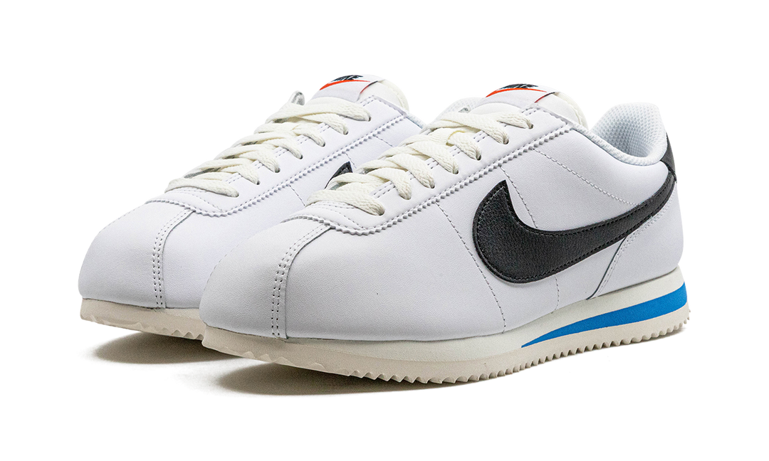 NIKE CORTEZ WHITE BLACK LIGHT PHOTO BLUE (WOMEN&