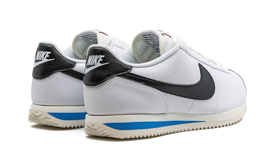 NIKE CORTEZ WHITE BLACK LIGHT PHOTO BLUE (WOMEN&