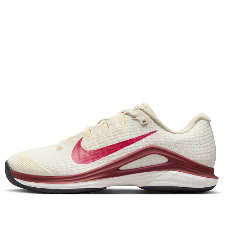 NIKE COURT AIR ZOOM VAPOR 12 HC PALE IVORY SAIL TEAM RED RUSH PINK WOMENS