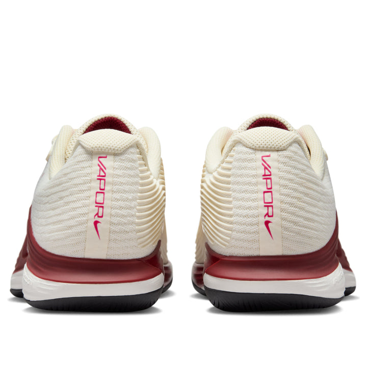 NIKE COURT AIR ZOOM VAPOR 12 HC PALE IVORY SAIL TEAM RED RUSH PINK WOMENS