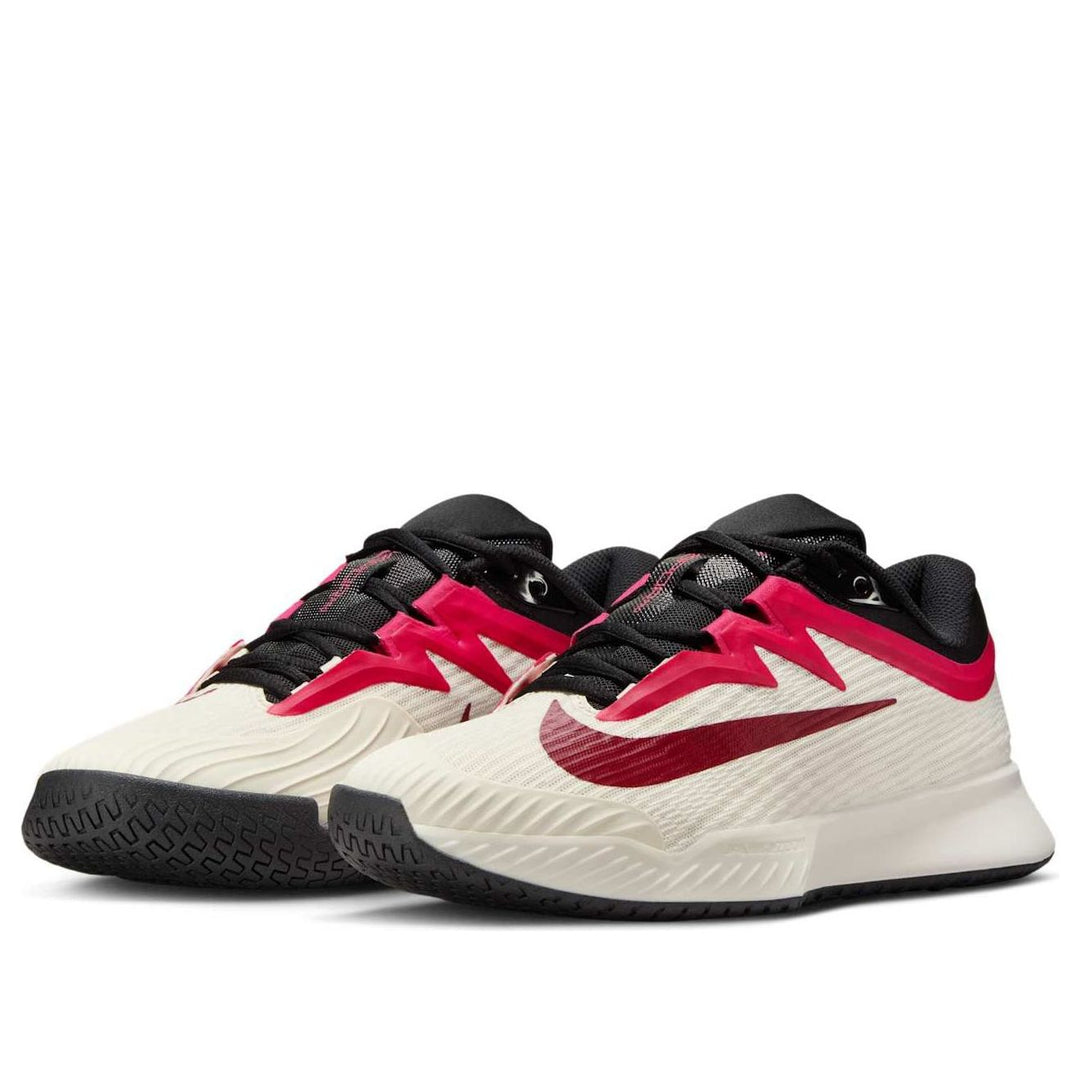 NIKE COURT AIR ZOOM VAPOR PRO 3 HC PALE IVORY SAIL TEAM RED RUSH PINK WOMENS