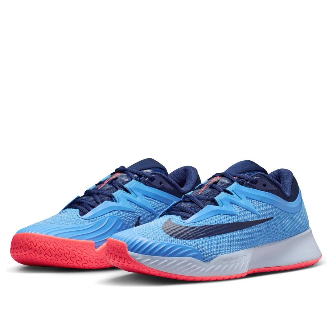 NIKE COURT AIR ZOOM VAPOR PRO 3 HC UNIVERSITY BLUE HOT LAVA NAVY