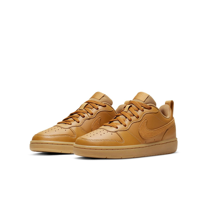NIKE COURT BOROUGH LOW 2 WHEAT WHEAT GUM LIGHT BROWN GS