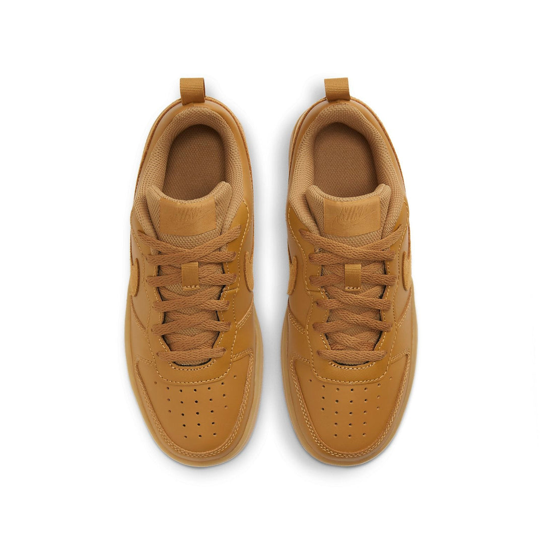 NIKE COURT BOROUGH LOW 2 WHEAT WHEAT GUM LIGHT BROWN GS