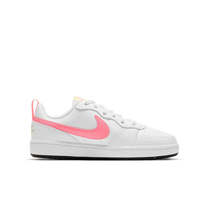 NIKE COURT BOROUGH LOW 2 WHITE LIGHT CITRON GS
