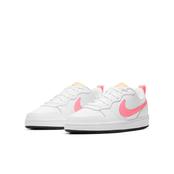 NIKE COURT BOROUGH LOW 2 WHITE LIGHT CITRON GS