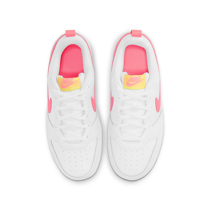 NIKE COURT BOROUGH LOW 2 WHITE LIGHT CITRON GS
