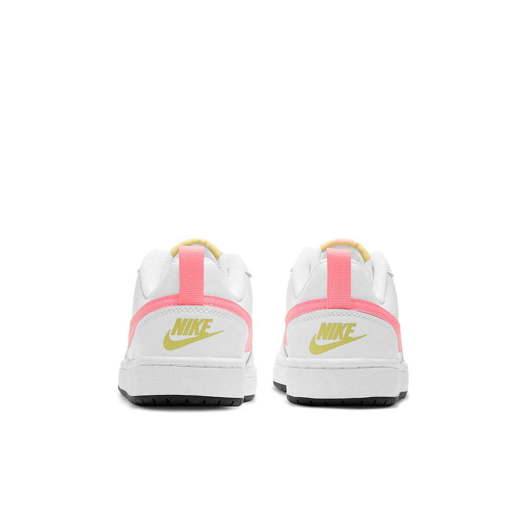 NIKE COURT BOROUGH LOW 2 WHITE LIGHT CITRON GS