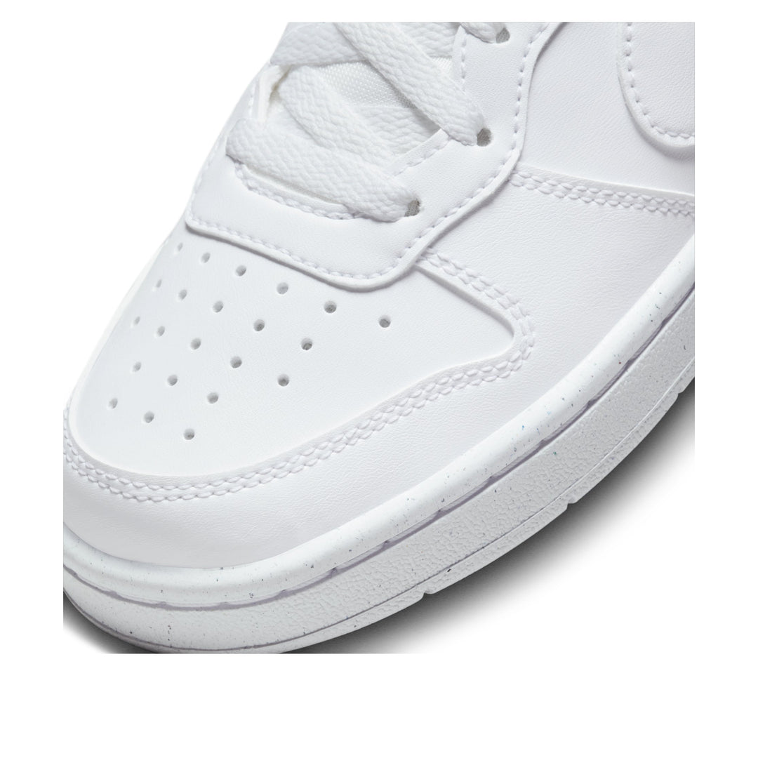 NIKE COURT BOROUGH LOW RECRAFT TRIPLE WHITE GS